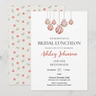 Christmas Holiday Bridal Luncheon Invitation