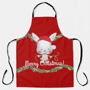 Christmas Holiday Bunny Apron