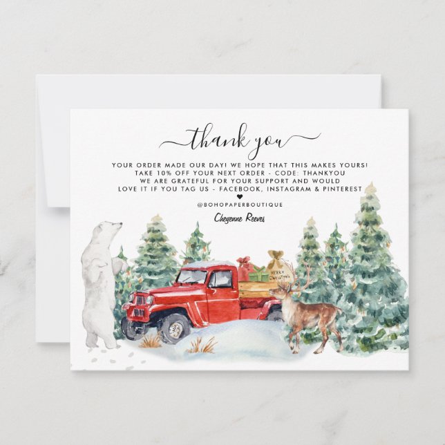 Christmas Holiday | Business Customer Thank You (Front)