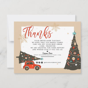 Christmas Holiday Business Customer Thank You Card