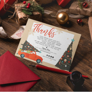 Christmas Holiday Business Customer Thank You Card