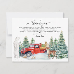 Christmas Holiday Business Customer Thank You Card