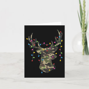 Christmas Holiday Camo Hunting Reindeer Deer Xmas Card