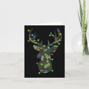 Christmas Holiday Camo Hunting Reindeer Deer Xmas  Card