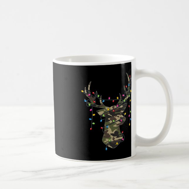 Christmas Holiday Camo Hunting Reindeer Deer Xmas  Coffee Mug (Right)