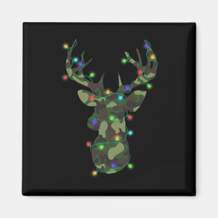 Christmas Holiday Camo Hunting Reindeer Deer Xmas Magnet