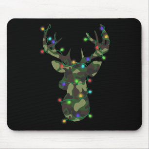 Christmas Holiday Camo Hunting Reindeer Deer Xmas Mouse Pad