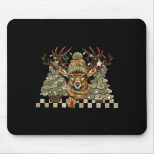 Christmas Holiday Camo Hunting Reindeer Deer Xmas Mouse Pad