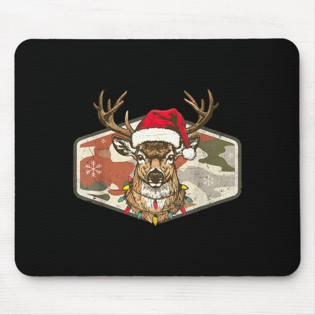 Christmas Holiday Camo Hunting Reindeer Deer Xmas  Mouse Pad (Front)