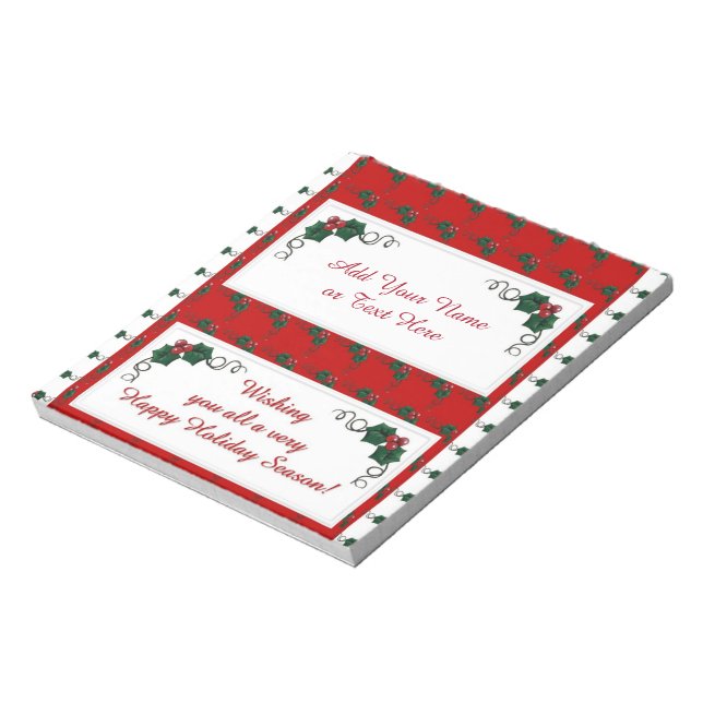 Christmas Holiday Candy Bar Wrappers Party Favors Notepad (Rotated)