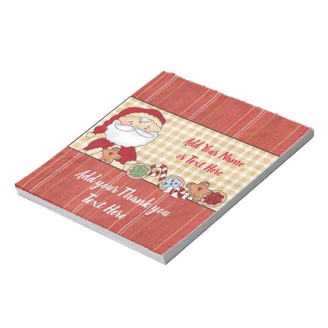 Christmas Holiday Candy Bar Wrappers Party Favours Notepad (Rotated)