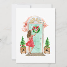 Christmas Holiday Card "Christmas wreath"