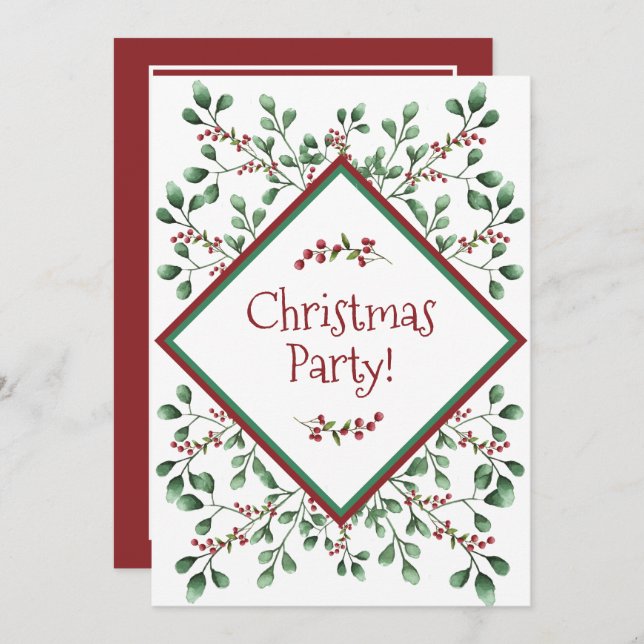Christmas Holiday Celebration - Party - Invitation (Front/Back)