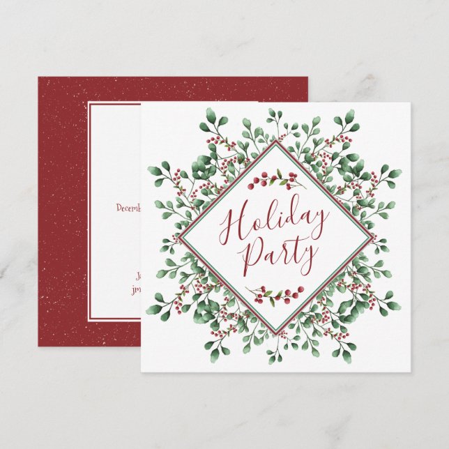 Christmas Holiday Celebration - Party - Invitation (Front/Back)