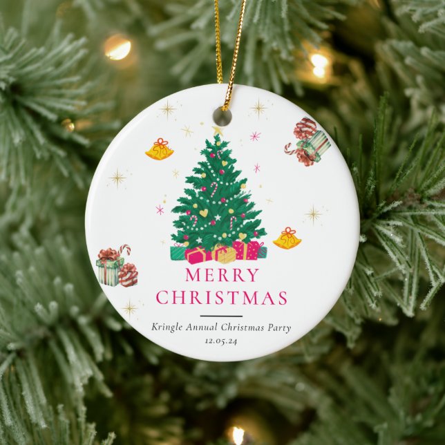 Christmas Holiday Ceramic Ornament (Tree)