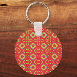 Christmas Holiday Charm Pattern 01 - Key Ring