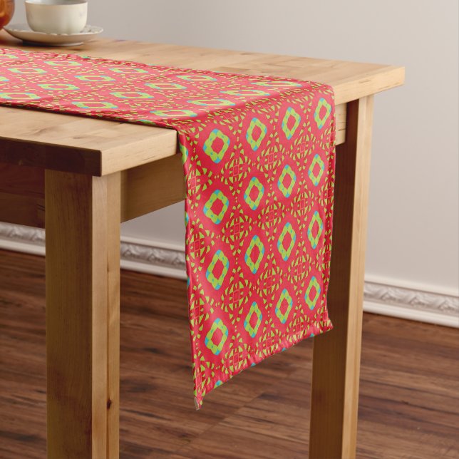 Christmas Holiday Charm Pattern 01 -  Short Table Runner (In Situ)