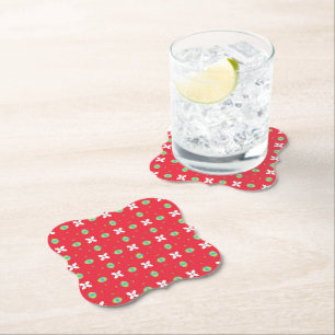 Christmas Holiday Charm Pattern 02 - Paper Coaster