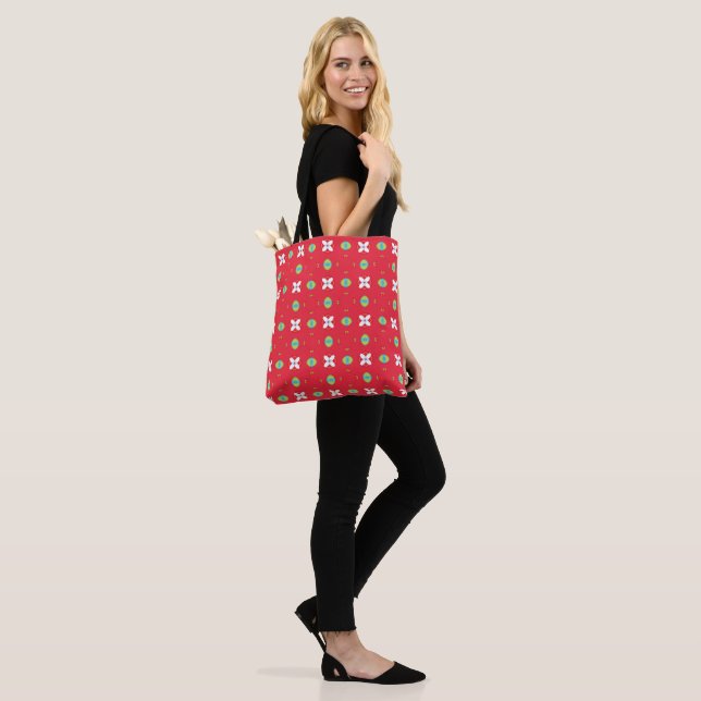 Christmas Holiday Charm Pattern 02 -  Tote Bag (On Model)