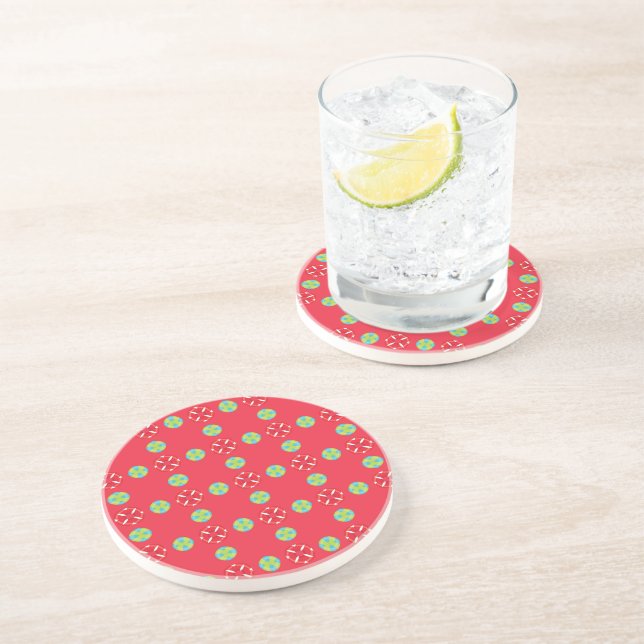 Christmas Holiday Charm Pattern 03 -  Coaster (Side)