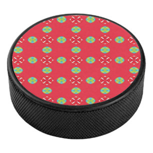 Christmas Holiday Charm Pattern 03 - Hockey Puck