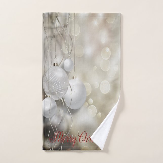 Christmas Holiday,Chic Christmas Balls  Bath Towel Set (Hand Towel)