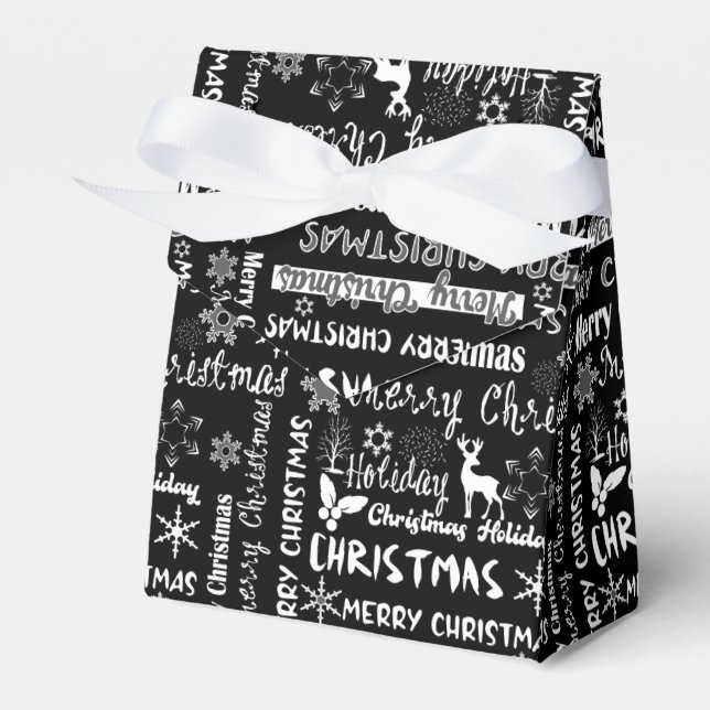 Christmas holiday, Christmas pattern  Favour Box (Front Side)