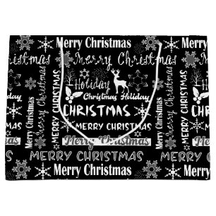 Christmas holiday, Christmas pattern Large Gift Bag