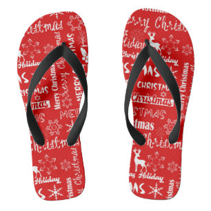 Christmas holiday, Christmas pattern, winter  Thongs
