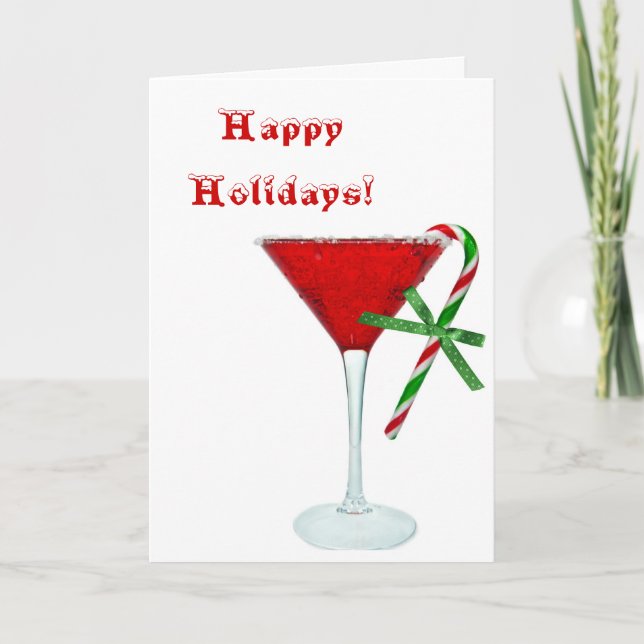 Christmas Holiday Cocktail Card (Front)