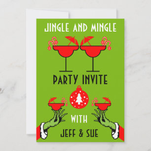 christmas holiday cocktail drinks party invite