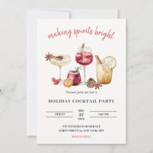 Christmas Holiday Cocktail Party Invitation