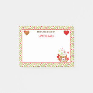 Christmas Holiday Cocoa and Cookies Green Post-it  Post-it Notes