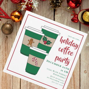 Christmas Holiday Coffee Bar Invitation