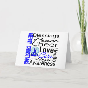 Christmas Holiday Colon Cancer Collage Card