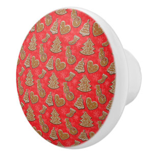 Christmas Holiday Cookie Ceramic Knob