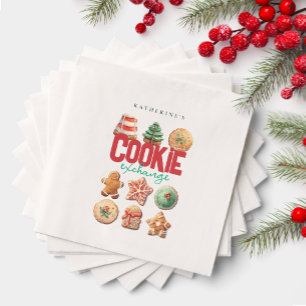 Christmas Holiday Cookie Exchange Party Napkin
