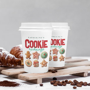 Christmas Holiday Cookie Exchange Party Paper Cups