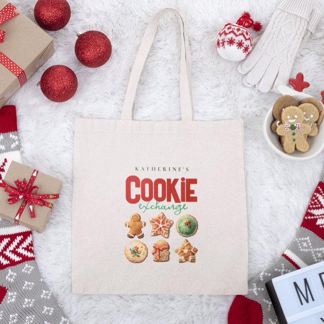 Christmas Holiday Cookie Exchange Party Tote Bag (Creator Uploaded)