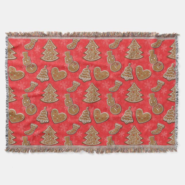 Christmas Holiday Cookie Throw Blanket (Front)