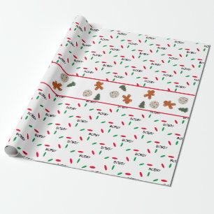 Christmas Holiday Cookies Personalised Candy Wrapping Paper