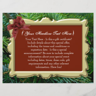 Christmas Holiday Custom Gift Certificate