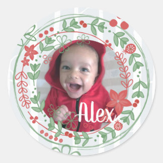 Christmas Holiday Custom Photo Joy Stickers