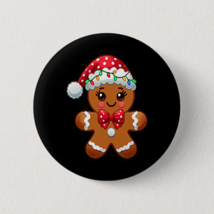 Christmas Holiday Cute Gingerbread Man King Lover 6 Cm Round Badge