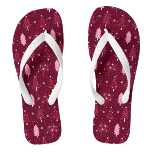 Christmas Holiday Cute Girly Winter  Thongs