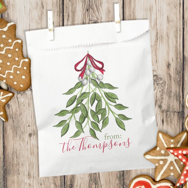 Christmas Holiday Cute Merry Mistletoe Whimsical Favour Bag (Creator Uploaded)
