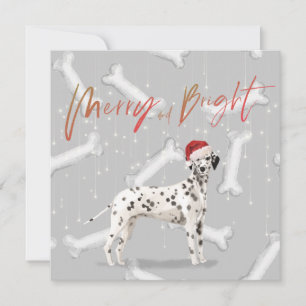 Christmas Holiday Dalmatian Dog Pattern Greeting