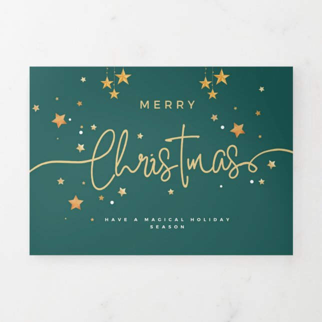  Christmas holiday Day card. Tri-Fold Holiday Card (Cover)