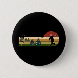 Christmas Holiday Disc Golf Sport 6 Cm Round Badge