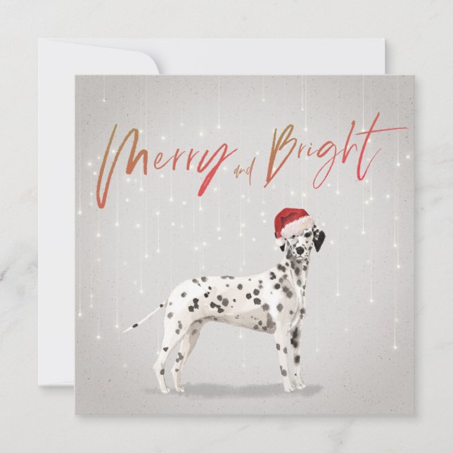 Christmas Holiday Dog Lover Dalmatian  Greeting (Front)